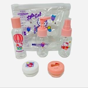 Hello Kitty Sanrio Pink Travel Set w/ Case